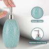 Escenzy Turquoise Bathroom Accessories Set 4 Pcs | Handcrafted Mosaic Glass Soap Dispenser, Toothbrush Holder, Cotton Swab Jar, Vanity Tray | Luxury Coastal Boho Bathroom Decor view 3