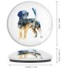 Beagle Dog Silhouette Colorful Refrigerator Magnets Glass Small Round Fridge Magnets Multi-Use Premium Dog Dad Magnets for Fridge Locker Whiteboard Billboard Kitchen Office School Travel Souvenir view 2
