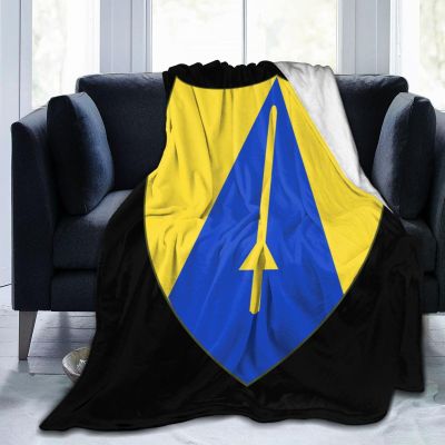 Us 65th Cavalry Division Throw Blanket 50"x40" Soft Cozy Blanket for Bed Sofa Couch Camping and Travel