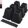 ANNKUT 6 Inch Heavy Duty Bed Risers, Furniture Risers for Desk, Chair, Table or Sofa, Couch Lift Risers, Supports up to 2200 lbs per Leg(6 Pack Black) view 1