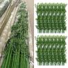 3 4 5 6 6.5 7 ft Tall Artificial Bamboo Stalks with Leaves - Large Faux Bamboo Silk Fake Plants Trees Patio Privacy Screen Fence DIY Decor, Indoor Outdoor Room Divider Greenery Wall(70 Bamboos,1.8m/5. view 2