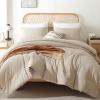 ROSGONIA California King Comforter Set Light Khaki, 3pcs (1 Boho Cal King Comforter & 2 Pillowcases) All Season Lightweight Bedspread Bedding Blanket view 1