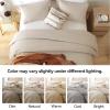 ROSGONIA California King Comforter Set Light Khaki, 3pcs (1 Boho Cal King Comforter & 2 Pillowcases) All Season Lightweight Bedspread Bedding Blanket view 3