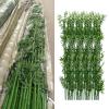 3 4 5 6 6.5 7 ft Tall Artificial Bamboo Stalks with Leaves - Large Faux Bamboo Silk Fake Plants Trees Patio Privacy Screen Fence DIY Decor, Indoor Outdoor Room Divider Greenery Wall(20 Bamboos,1.8m/5. view 2