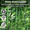 3 4 5 6 6.5 7 ft Tall Artificial Bamboo Stalks with Leaves - Large Faux Bamboo Silk Fake Plants Trees Patio Privacy Screen Fence DIY Decor, Indoor Outdoor Room Divider Greenery Wall(20 Bamboos,1.8m/5. view 3
