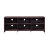 Andmakers 65 in. Walnut Modern TV Stand for TVs Up to 72" with 6 Open Shelves, Modern Entertainment Center with Storage, TV Console Table Media Cabinet for Living Room, Bedroom and Office view 1