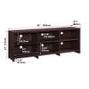 Andmakers 65 in. Walnut Modern TV Stand for TVs Up to 72" with 6 Open Shelves, Modern Entertainment Center with Storage, TV Console Table Media Cabinet for Living Room, Bedroom and Office view 2
