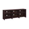 Andmakers 65 in. Walnut Modern TV Stand for TVs Up to 72" with 6 Open Shelves, Modern Entertainment Center with Storage, TV Console Table Media Cabinet for Living Room, Bedroom and Office view 3