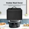 Cooker Dust Cover Heavy Duty Waterproof and Dustproof Multi-Purpose Cooker Cover Compatible with Ninja MC1001 Foodi Possible Cooker PRO 8.5-Quart Slow Cooker Oven Safe Black view 2