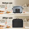 Cooker Dust Cover Heavy Duty Waterproof and Dustproof Multi-Purpose Cooker Cover Compatible with Ninja MC1001 Foodi Possible Cooker PRO 8.5-Quart Slow Cooker Oven Safe Black view 3