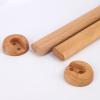 Wooden Oval Closet Rod 2 Sets, Polished Wood Wardrobe Closet Rod with End Supports, Saving Space Hanging Rods, Closets Poles for Wardrobe Hallway Bathroom Curtain(70cm(27.5in), Oil Based Finish) view 1