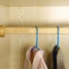 Wooden Oval Closet Rod 2 Sets, Polished Wood Wardrobe Closet Rod with End Supports, Saving Space Hanging Rods, Closets Poles for Wardrobe Hallway Bathroom Curtain(70cm(27.5in), Oil Based Finish) view 2
