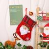 Red Christmas Tree Skirt Snowman Xmas Tree Skirt with Santa Claus Snowflaks Tree Mat Ornaments Red Black Buffalo Plaid Edge Rustic for Merry Christmas Holiday Party New Years 36 Inches view 4