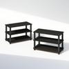 Furinno Turn-S-Tube Set of 2 Shoe Rack, 3-Tier Shoe Organizer, Stackable Shoe Storage with Multipurpose, 11.6 x 23.6 x 22.2, for Closet Entryway, Office, Garage, Espresso/Black view 4