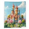 Castle Blanket 40" x 50" Cute Cartoon Fairy Tale Manor WorldSuper Soft Bedding Fleece Throw Blanket Microfiber Flannel Blankets Couch Sofa Warm Lightweight for Boys Girls view 1