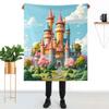 Castle Blanket 40" x 50" Cute Cartoon Fairy Tale Manor WorldSuper Soft Bedding Fleece Throw Blanket Microfiber Flannel Blankets Couch Sofa Warm Lightweight for Boys Girls view 3