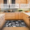 Black and White Rug 3D Illusion Rug Skeleton Throw Rug Horror Themed Room Decoration Small Carpet Rug Washable Door Mats Indoor 2'x3' view 4