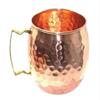 Pure Copper Unique Hammered Design Moscow Mule Mug with Brass Handle. view 1