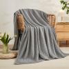 EMME Cotton Blanket Twin XL for Bed Soft Muslin Blankets 66"x90" Lightweight Breathable Layering Bedspread Coverlet All Season Gauze, Grey view 1