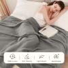 EMME Cotton Blanket Twin XL for Bed Soft Muslin Blankets 66"x90" Lightweight Breathable Layering Bedspread Coverlet All Season Gauze, Grey view 3