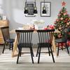 ClinQ Windsor Dining Chair Set of 4, Spindle Back Wooden Chairs for Kitchen and Dining Room, Farmhouse Country Wooden Dining Chairs for Dining Living Room, Farmhouse Restaurant, Black view 1