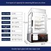 Commercial 5-Layer Electric Food Warmer, 1200W Steamer Machine, (30-110), 360 Heating, Anti-Dry Cooking view 3