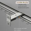 GZDXBF Aluminum Curtain Track, Slide-Down Roman Rod Curtain Rail, Wall Mounted Double Track with Silent Roller, for Living Room/Bedroom/Shower/Rv(Gray,240cm-7.8ft(2 * 120cm)) view 4