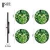 Kyvita Battery Operated Quartz Wall Clocks Non-Ticking Silent Modern Wall Clocks Decorative for Office-Lush Tropical Leaf Palm Tree with Green Leaves(10inch) view 2