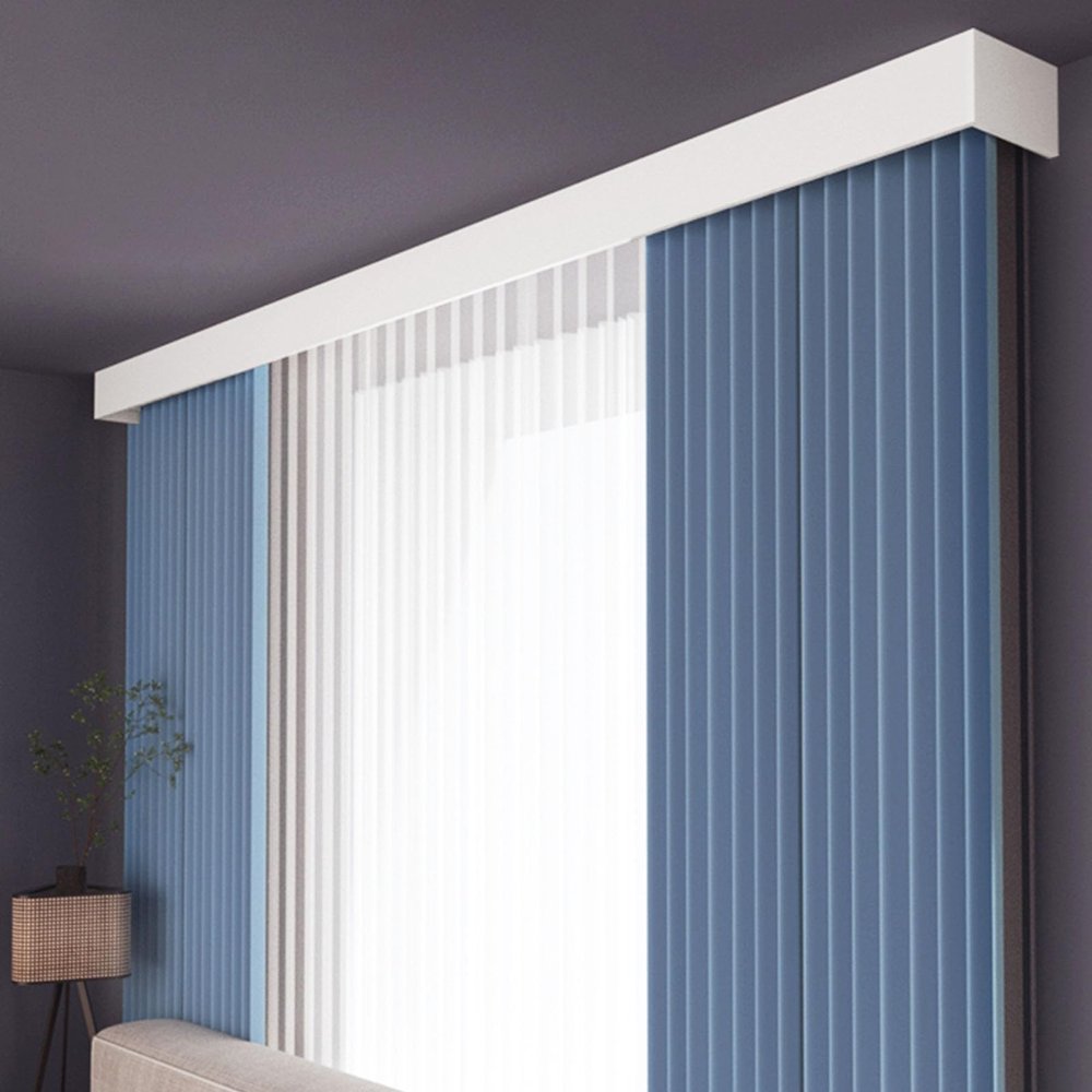 Innovz Curtain Pelmet with Double/Single Track, Decorative Metal Panel Curtain Rails for Ceiling Wall Mounting, Living Room Bedroom Kitchen Room Divider(Double Track,10m/32.8ft)