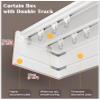Innovz Curtain Pelmet with Double/Single Track, Decorative Metal Panel Curtain Rails for Ceiling Wall Mounting, Living Room Bedroom Kitchen Room Divider(Double Track,10m/32.8ft) view 2