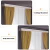 Innovz Curtain Pelmet with Double/Single Track, Decorative Metal Panel Curtain Rails for Ceiling Wall Mounting, Living Room Bedroom Kitchen Room Divider(Double Track,10m/32.8ft) view 4