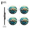 Kyvita Non-Ticking Silent Wall Clocks Battery Operated Personalized Decor Clock with Photo for Bathroom-Green Sea Turtle Swim in The Sea(14inch) view 2