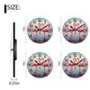 Kyvita Modern Wall Clock Silent Non-Ticking Clock Quartz Battery Operated Analog Clock Decorative for Living Room-Flamingos Form Hearts on The Lake(12inch) view 2