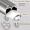 GZDXBF Aluminum Curtain Track, Slide-Down Roman Rod Curtain Rail, Wall Mounted Double Track with Silent Roller, for Living Room/Bedroom/Shower/Rv(Gray,600cm(4 * 150cm)) view 2