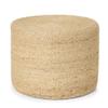 REDEARTH  Cylindrical Pouf Foot Stool Ottoman - Jute Braided Pouffe Poof Accent Sitting Footrest for Living Room, Bedroom, Nursery, Patio, Lounge & Other Rooms (Natural, 18"X18"X14") view 1