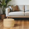 REDEARTH  Cylindrical Pouf Foot Stool Ottoman - Jute Braided Pouffe Poof Accent Sitting Footrest for Living Room, Bedroom, Nursery, Patio, Lounge & Other Rooms (Natural, 18"X18"X14") view 2