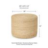 REDEARTH  Cylindrical Pouf Foot Stool Ottoman - Jute Braided Pouffe Poof Accent Sitting Footrest for Living Room, Bedroom, Nursery, Patio, Lounge & Other Rooms (Natural, 18"X18"X14") view 3