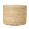 REDEARTH  Cylindrical Pouf Foot Stool Ottoman - Jute Braided Pouffe Poof Accent Sitting Footrest for Living Room, Bedroom, Nursery, Patio, Lounge & Other Rooms (Natural, 18"X18"X14") view 4