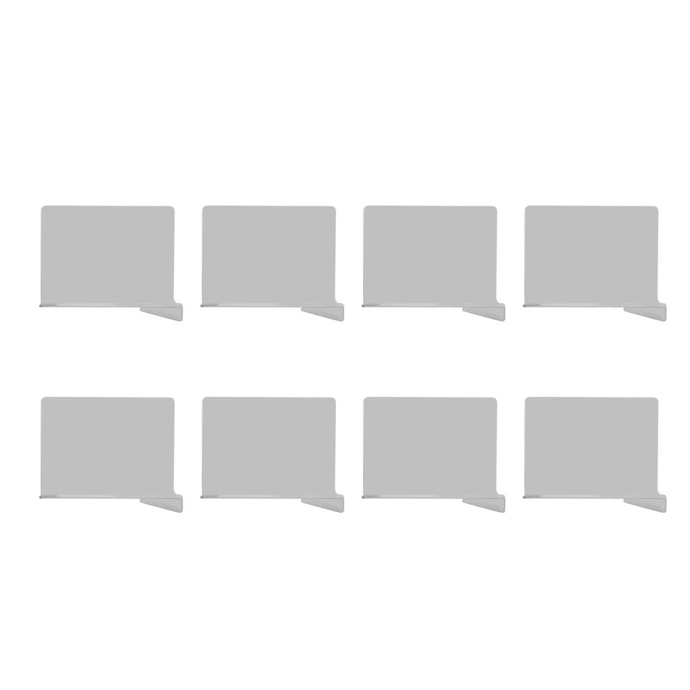 8pcs Adjustable Shelf Separators, Closet Organizer Divider for Closet Organization Plastic Shelf Closet Separator Shelf Dividers Closet Organizer Divider for Bedroom Cabinets