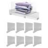8pcs Adjustable Shelf Separators, Closet Organizer Divider for Closet Organization Plastic Shelf Closet Separator Shelf Dividers Closet Organizer Divider for Bedroom Cabinets view 3