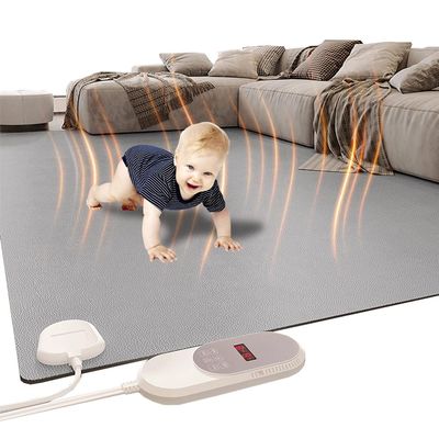 vhdurike Radiant Electric Heated Rug, Large Area Pad Warming Heater, Carbon Crystal Floor Heating Pad, Electric Heated Floor Mats for Office Home,120 * 200cm