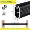Jievmrs Closet Rod Metal Wardrobe Rail with Anti-Slip Silence StripHeavy Duty Hanging Bar with Two End Caps & Screws, Cuttable Clothes Rail Pole for Garment Shop(Silver,100cm/3.3) view 3