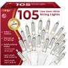 Clear Warm White Christmas Lights - 20 ft String of 105 Incandescent Mini Multifunctional Lighting Modes for Decorative, Bedroom, Outdoor, Xmas Twinkle Christmas Tree Lights, White Wire Total 21.6 ft view 1