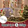 Clear Warm White Christmas Lights - 20 ft String of 105 Incandescent Mini Multifunctional Lighting Modes for Decorative, Bedroom, Outdoor, Xmas Twinkle Christmas Tree Lights, White Wire Total 21.6 ft view 4