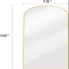 DMWOODFL 58"x18" Arched Full Length Mirror - Floor Standing or Wall Mounted with Stand, Aluminum Frame & Shatter-Proof Glass, Gold Freestanding Mirror for Bedroom, Living Room, Entryway Decor view 2