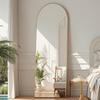 DMWOODFL 58"x18" Arched Full Length Mirror - Floor Standing or Wall Mounted with Stand, Aluminum Frame & Shatter-Proof Glass, Gold Freestanding Mirror for Bedroom, Living Room, Entryway Decor view 4