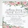 Party Beautifully Pink Rose Wedding Invitations, Garden Floral, Personalized, Set of 12 Invitations with Envelopes view 1
