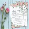 Party Beautifully Pink Rose Wedding Invitations, Garden Floral, Personalized, Set of 12 Invitations with Envelopes view 2