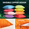 SWJ-swjssb Decorative Throw Pillow Covers 18x18 in Cushion Cases with Zipper Set of 2 Pillowcase Protectors Pillow Slipcovers for Living Room Couch Sofa Bed Pillows Cover(Burgundy) view 2