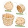 TINEASUR 6pcs Woven Basket Storage Basket Mini Containers Woven Hamper Tablescape Decor Decor Mini s for Crafts Toy Wicker Laundry White Candy Wooden view 4